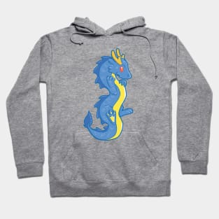 Cute Blue Eastern Dragon Twin Hoodie